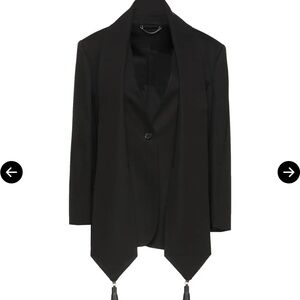 Ferragamo single breasted blazer with tassels